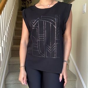 Fun edgy beaded blank tank